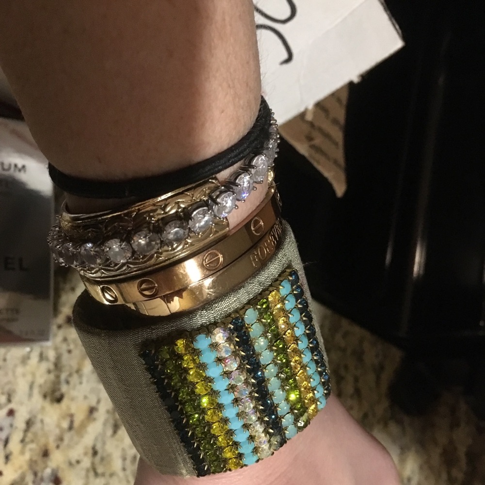 Jeweled cuff bracelet